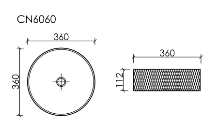 Раковина стеклянная Ceramica Nova CRISTAL CN6060 40х40 накладная цвет черный без отверстий под смеситель